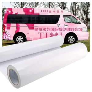 White Self-Adhesive Automotive Car Body Wrap PVC Sticker Roll