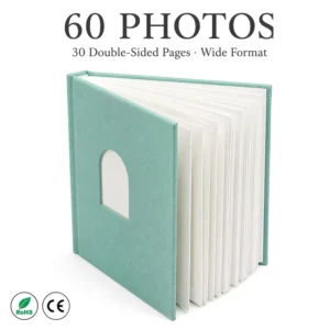Wide 400 Album Linen Cover 60-Pocket Archival PET Inner Pages for Wedding and Baby Photos