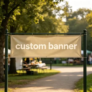 Wind-Resistant Tear-Resistant Polyester Mesh Fabric Banner, Custom Printed, Waterproof, Full Color, with Grommets