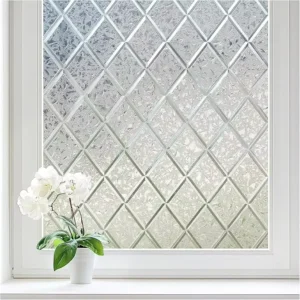 Window Privacy Film Decorative Frosted Glass Window Film Static Cling Removable Stickers for Home Door Coverings
