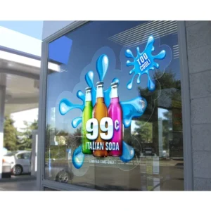 Window Sticker Customizable Clear PVC Vinyl UV Printing Eco Friendly Waterproof Durability