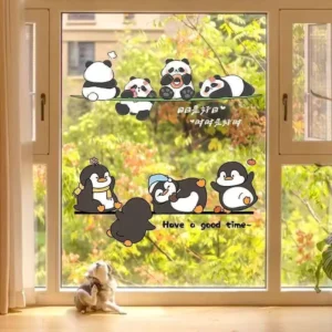 Window Vinyl Stickers Electrostatic Custom Die Cutting UV Printing Water Resistant Eco Friendly High End