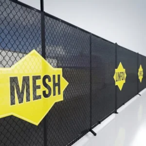 Windproof Custom UV-Printed Vinyl Mesh Banner, Flame-Retardant, for Outdoor Advertising and Pennant Hanging