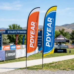 Windproof Waterproof Teardrop Feather Flag Banner Pop-Up for Advertising Events and Markets