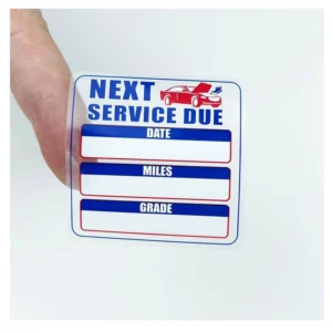 Windshield Static Window Oil Change Service Due Reminder Decal