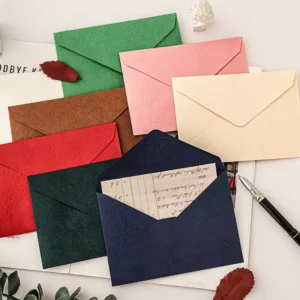 Woodcut Texture Paper Envelopes for Wedding Invitations, Greeting Cards, Photos, and Postcards