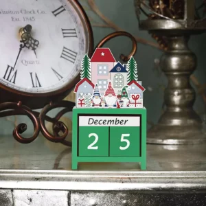 Wooden 24 Door Advent Calendar Eternal Calendar Creative Cartoon American style Home Decor Christmas Ornaments