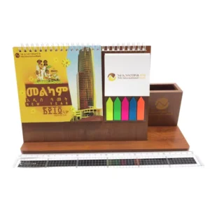 Wooden Block Perpetual Calendar Year Month Day Blocks for Home Office