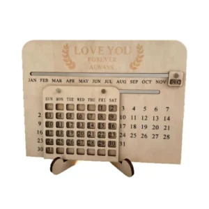 Wooden Handmade DIY Calendar Home Decoration Item