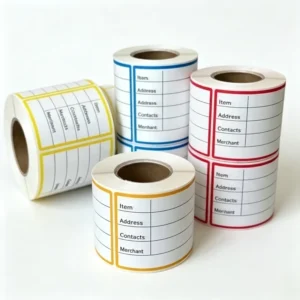 Writable Self-Adhesive Pre-Printed Shipping Address Label Roll for E-Commerce Packages