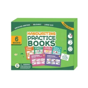 X515 Reusable Children’s Tracing Workbook with Handwriting Practice, Sketch Drawing Templates, and Grooved Handwriting Pages