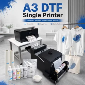 XM-301 A3 DTF Printer PET Film Printing Machine with Powder Shaker for Garment Textile Heat Transfer Printing