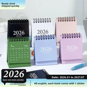 Year Desk Calendar Morandi Classic Simple English Version Personal Calendar Customize Office School Stationery Supplies