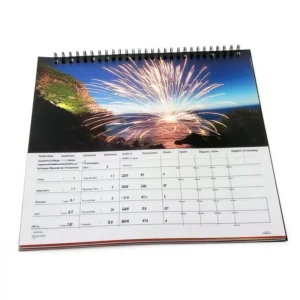 Yearly Monthly Wall Calendar Custom Logo Design Braille Full Color for Clock and Photo Frame Use