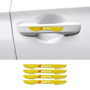 Yellow 3D Door Handle Protection Sticker Anti-Collision Waterproof Plastic