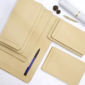 Yellow Blank Business Envelope A4 Thickened Kraft Paper Invoice Envelope Custom Printing