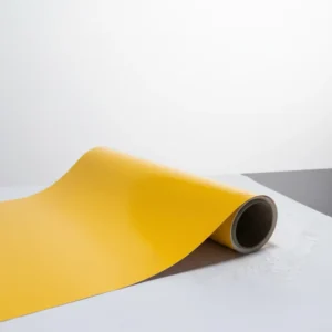 Yellow Self-Adhesive Sticker PVC Film Window Label Personalized Logo Lettering Yellow Vinyl Film Roll