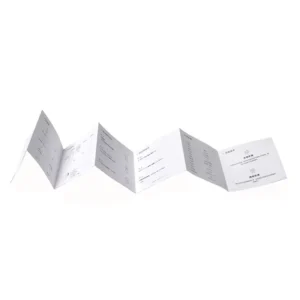 Z Fold Folded Leaflet Booklet Custom Offset Printing Recycled Paper Product User Manual Packaging Insert