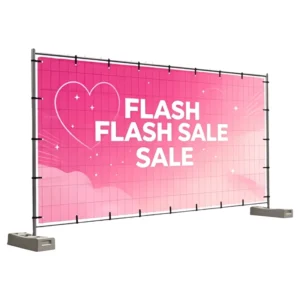 ZJ-B Digital Printing Polyester Foldable Hanging Outdoor Advertising Mesh Banner