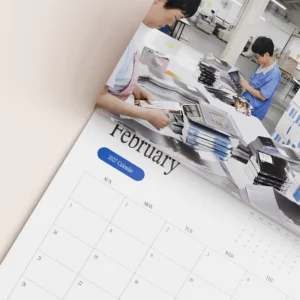 Zhejiang Factory Custom Paper Spiral Wall Calendar, Photo Print, Business Promotion