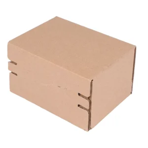 Zipper Rigid Kraft Paper Cosmetic Box Brown Embossed Matte-Laminated
