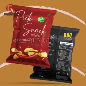 Zipper Top Moisture-Proof Colorful Custom Printed BOPP/VMCPP Potato Chip Packaging Bag
