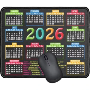customize small size rubber desk edge seamed non slip laptop computer calendar mouse pads gifts